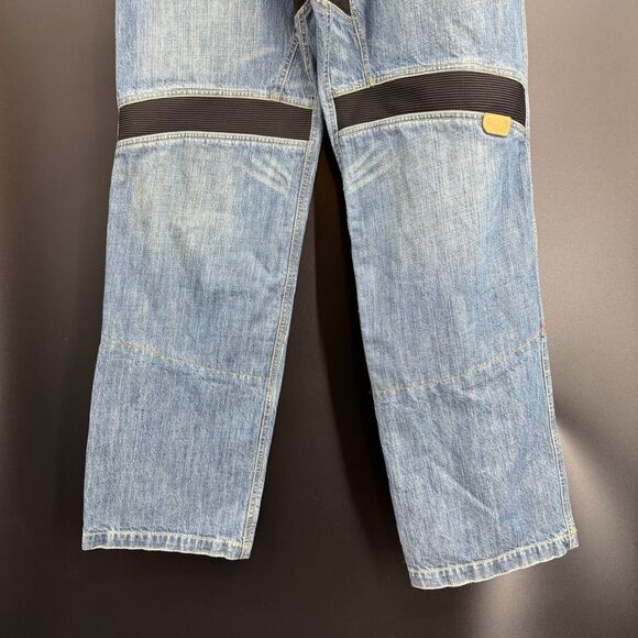 Icon Moto Victory Pant Button Fly Jeans Men's Size 32 Blue Wash - Picture 2 of 10